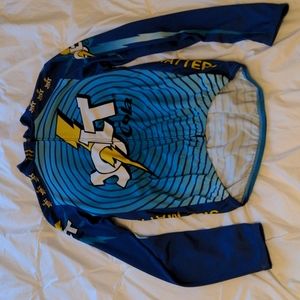 Blue Jolt Cola bicycling jacket